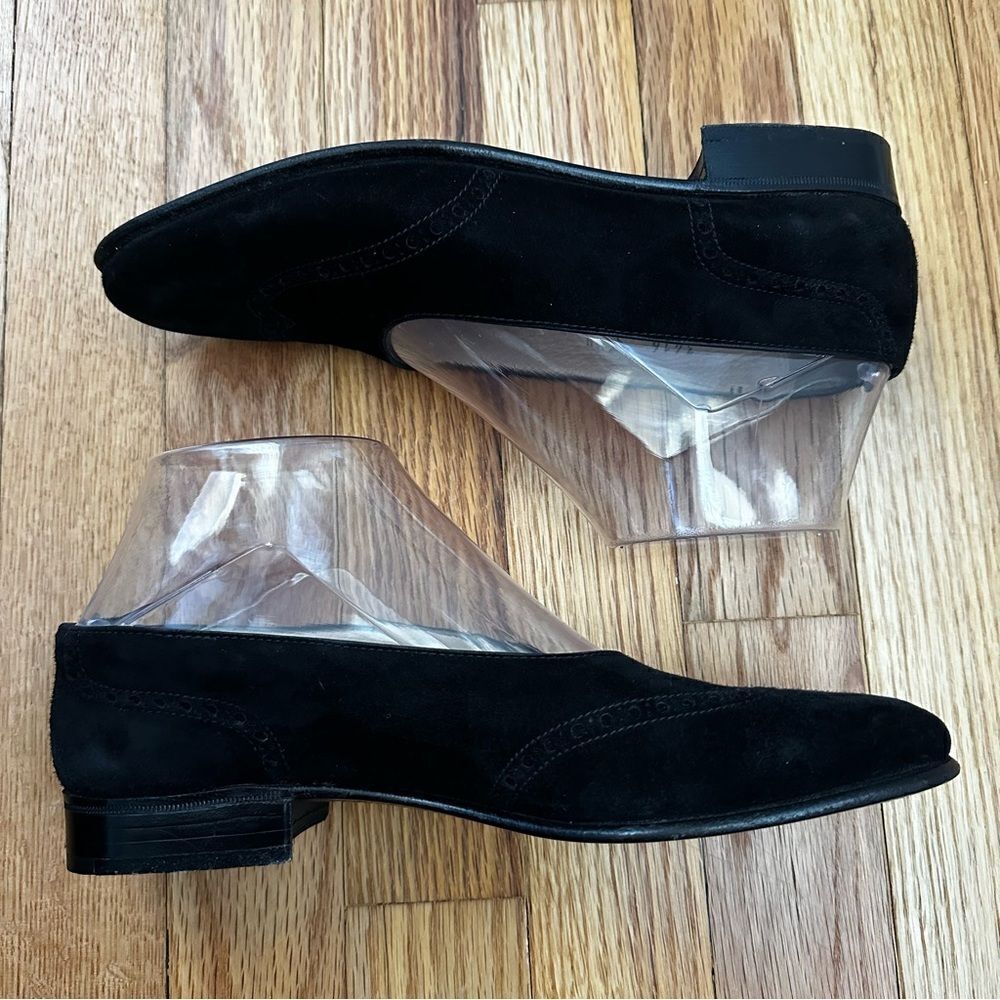 Silvia Fiorentina Suede Leather Flats Black Women’s Size 7.5 Made in Italy - Picture 6 of 16